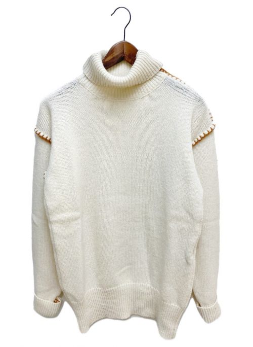 LOEWE（ロエベ）LOEWE (ロエベ) タートルネックニット オフホワイト サイズ:Sの古着・服飾アイテム