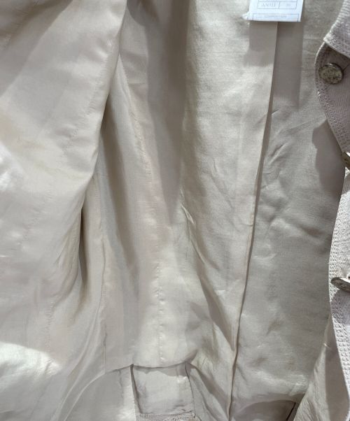 CHANEL（シャネル）CHANEL (シャネル) シルクフリンジジャケット ベージュ サイズ:38の古着・服飾アイテム
