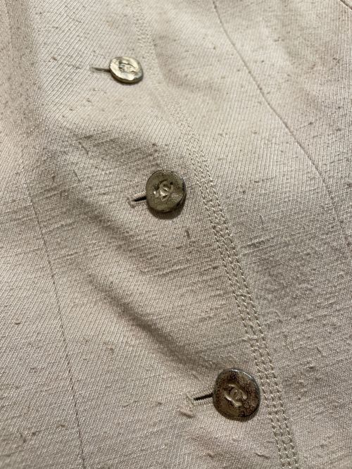 CHANEL（シャネル）CHANEL (シャネル) シルクフリンジジャケット ベージュ サイズ:38の古着・服飾アイテム