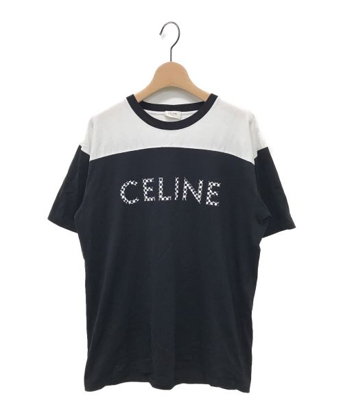 CELINE（セリーヌ）CELINE (セリーヌ) 21SS スタッズ付ルーズTシャツ ホワイト×ブラック サイズ:Sの古着・服飾アイテム