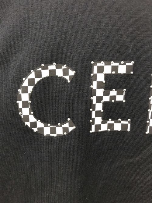 CELINE（セリーヌ）CELINE (セリーヌ) 21SS スタッズ付ルーズTシャツ ホワイト×ブラック サイズ:Sの古着・服飾アイテム