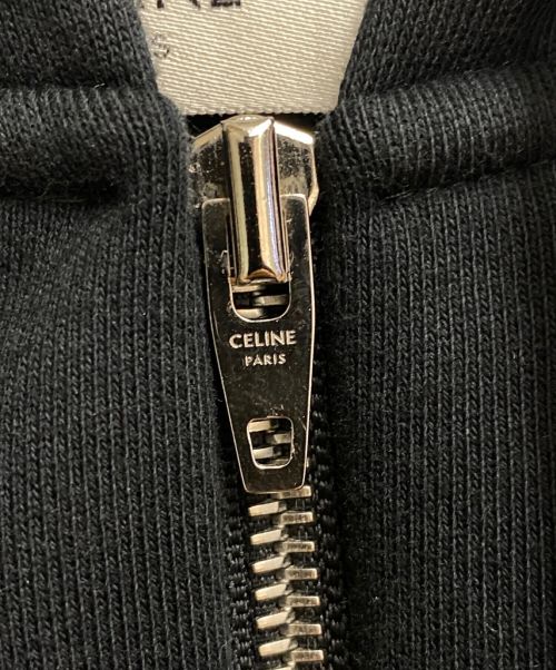 CELINE（セリーヌ）CELINE (セリーヌ) STRANGEジップアップパーカー ブラック サイズ:Sの古着・服飾アイテム