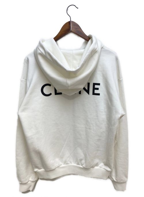 CELINE（セリーヌ）CELINE (セリーヌ) 21AW ルーズジップフーディー ホワイト サイズ:Sの古着・服飾アイテム