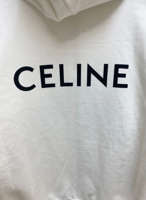 CELINE（セリーヌ）CELINE (セリーヌ) 21AW ルーズジップフーディー ホワイト サイズ:Sの古着・服飾アイテム