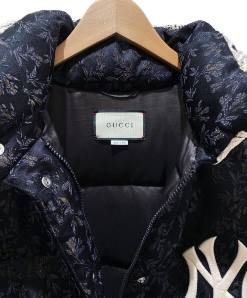 GUCCI（グッチ）GUCCI (グッチ) ヤンキースレースダウンコート ブラック サイズ:38の古着・服飾アイテム