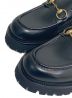 GUCCI (グッチ) レザーラグソールローファー ブラック サイズ:41：52800円