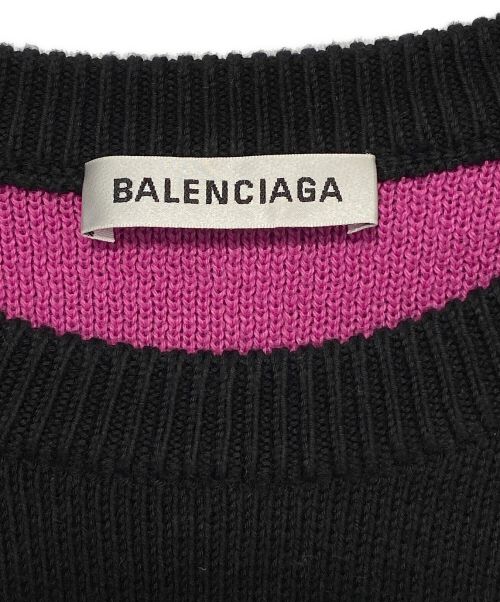 BALENCIAGA（バレンシアガ）BALENCIAGA (バレンシアガ) ALL OVER LOGO KNIT ブラック サイズ:XSの古着・服飾アイテム