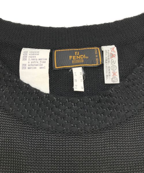 FENDI（フェンディ）FENDI (フェンディ) [OLD]レーヨンオーバーサイズニット ブラック サイズ:F-B42/GB11/J-I44表記の古着・服飾アイテム