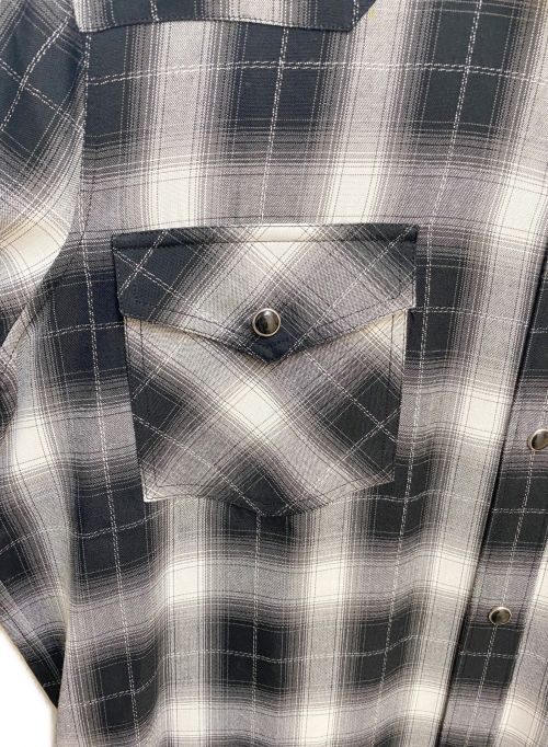 CELINE（セリーヌ）CELINE (セリーヌ) 20SS クラシックフィットチェックシャツ ブラック×グレー サイズ:XLの古着・服飾アイテム