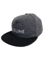 CELINEセリーヌ）の古着「ウールベースボールキャップ」｜グレー×ブラック