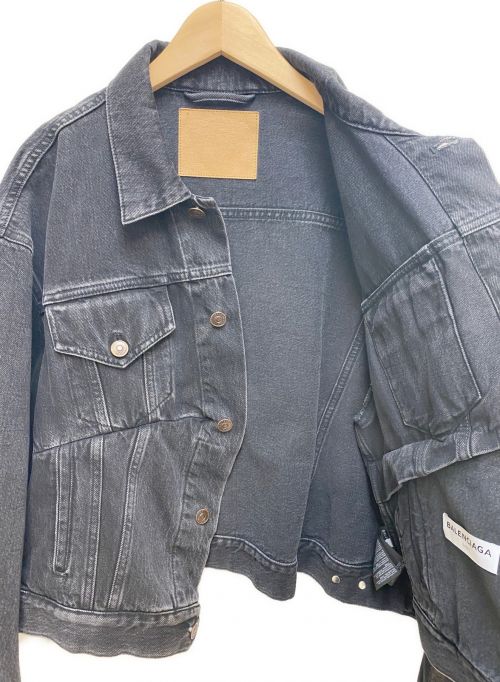BALENCIAGA（バレンシアガ）BALENCIAGA (バレンシアガ) スウィングデニムジャケット ブラック サイズ:34の古着・服飾アイテム