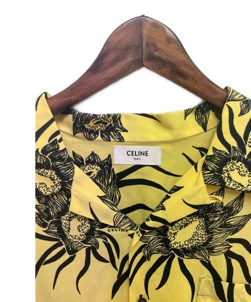 CELINE（セリーヌ）CELINE (セリーヌ) 21SS ルーズ ハワイアンシャツ / プリント入りビスコース イエロー サイズ:38の古着・服飾アイテム