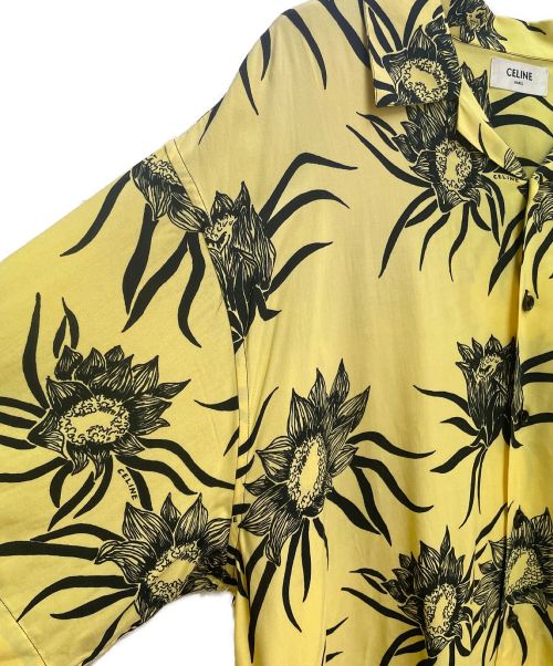 CELINE（セリーヌ）CELINE (セリーヌ) 21SS ルーズ ハワイアンシャツ / プリント入りビスコース イエロー サイズ:38の古着・服飾アイテム