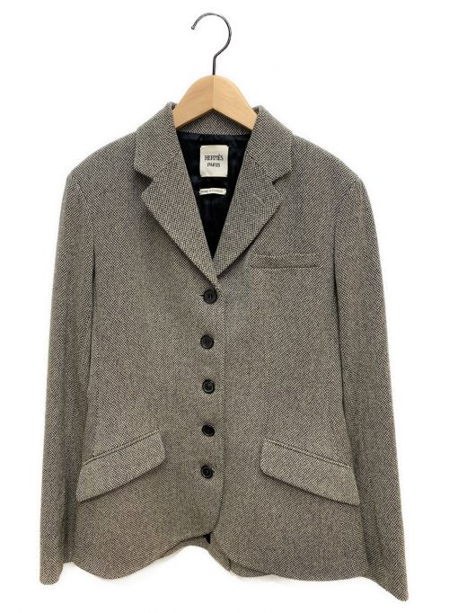 HERMES（エルメス）HERMES (エルメス) セットアップスーツ ブラック×グレー サイズ:40の古着・服飾アイテム