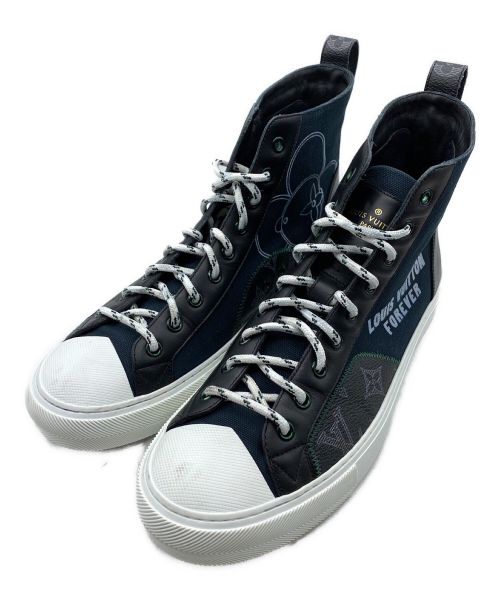 LOUIS VUITTON（ルイ ヴィトン）LOUIS VUITTON (ルイ ヴィトン) TATTOO FOREVER BOOTS SNEAKER ブラック サイズ:7の古着・服飾アイテム