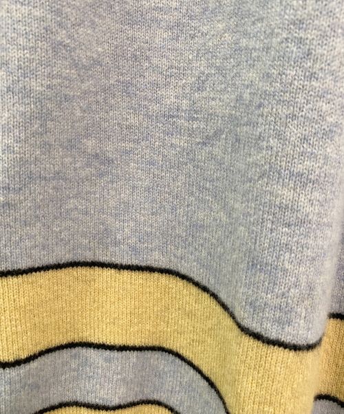 LOEWE（ロエベ）LOEWE (ロエベ) Vネックニットワンピース ライトブルー サイズ:Mの古着・服飾アイテム
