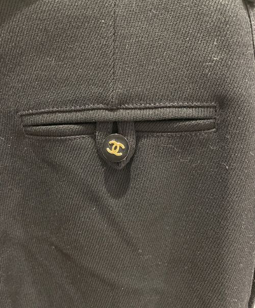CHANEL（シャネル）CHANEL (シャネル) サイドラインパンツ ブラック サイズ:34の古着・服飾アイテム