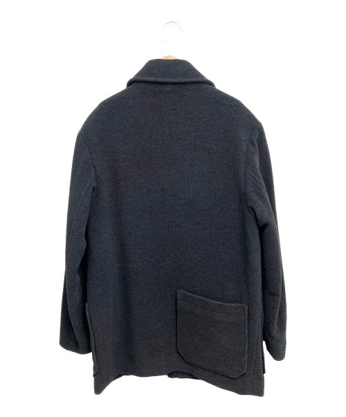 HERMES（エルメス）HERMES (エルメス) ポケットデザインハーフコート チャコールグレー サイズ:46の古着・服飾アイテム