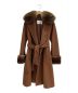 MaxMara（マックスマーラ）の古着「フォックス＆ミンクファー付キャメルコート」｜ブラウン