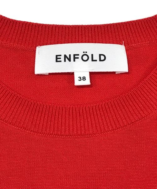 ENFOLD（エンフォルド）ENFOLD (エンフォルド) ノースリーブニット レッド サイズ:SIZE 38の古着・服飾アイテム