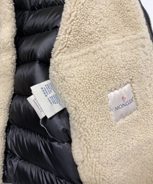 MONCLER（モンクレール）MONCLER (モンクレール) ムートンダウンジャケット ブラック サイズ:1の古着・服飾アイテム