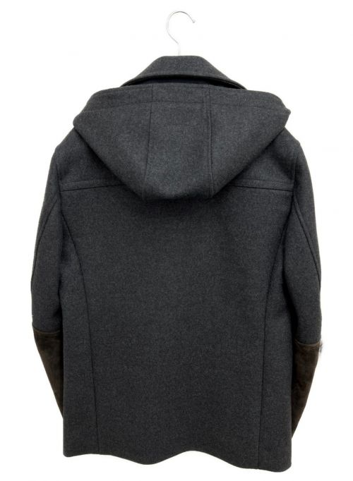 GUCCI（グッチ）GUCCI (グッチ) スウェード切替Pコート ネイビー サイズ:48の古着・服飾アイテム