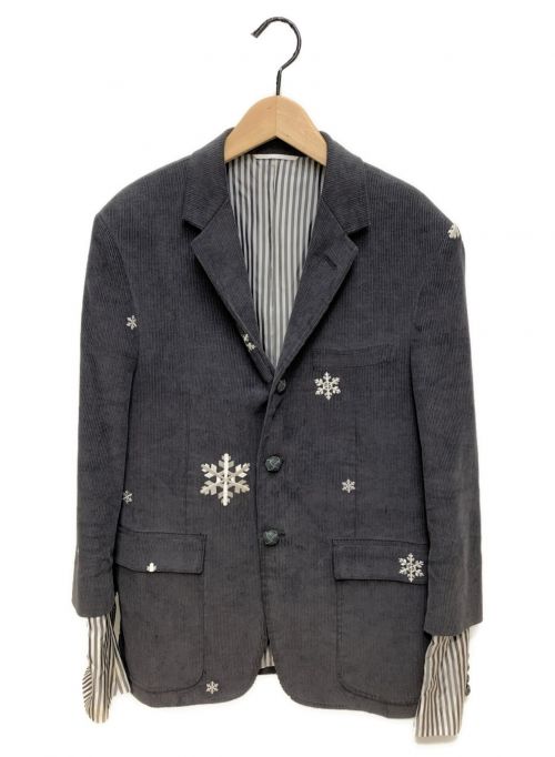 Thom Browne（トムブラウン）Thom Browne (トムブラウン) エンブロイダリーテーラードジャケット グレー サイズ:1の古着・服飾アイテム