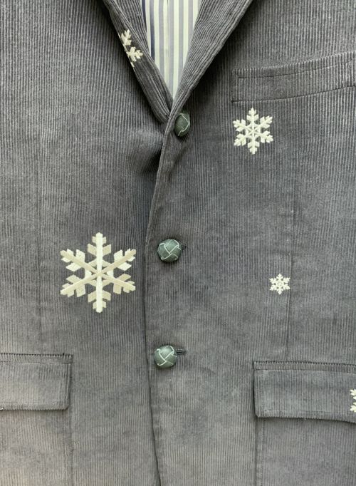Thom Browne（トムブラウン）Thom Browne (トムブラウン) エンブロイダリーテーラードジャケット グレー サイズ:1の古着・服飾アイテム