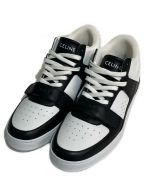 CELINEセリーヌ）の古着「TRAINER CALFSKIN MID」｜ブラック×ホワイト