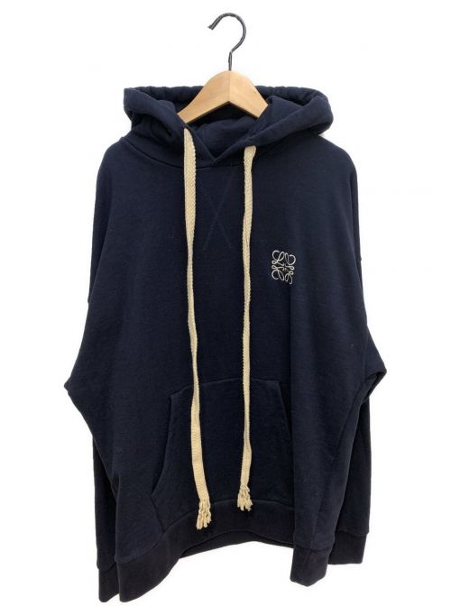 LOEWE（ロエベ）LOEWE (ロエベ) アナグラム刺繍プルオーバーパーカー ネイビー サイズ:Lの古着・服飾アイテム