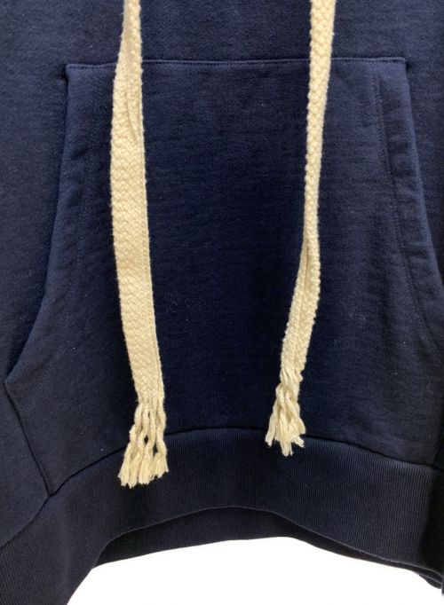 LOEWE（ロエベ）LOEWE (ロエベ) アナグラム刺繍プルオーバーパーカー ネイビー サイズ:Lの古着・服飾アイテム