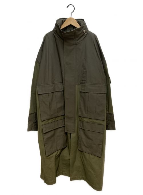 LOEWE（ロエベ）LOEWE (ロエベ) パッチポケットコート オリーブ サイズ:48の古着・服飾アイテム