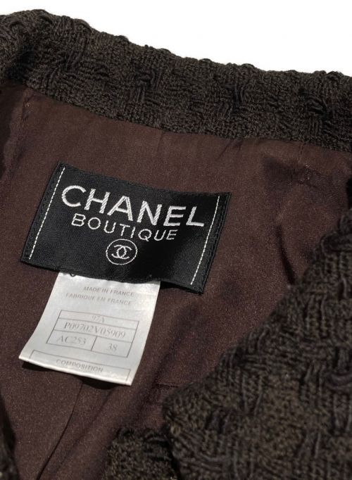 CHANEL（シャネル）CHANEL (シャネル) セットアップスーツ ブラウン サイズ:38の古着・服飾アイテム