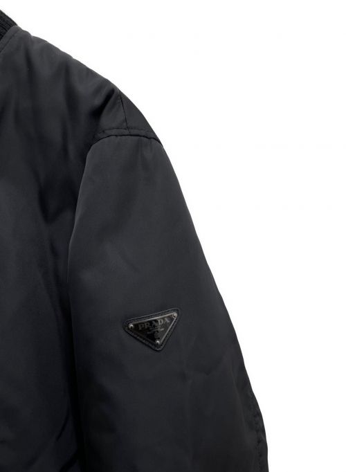 PRADA（プラダ）PRADA (プラダ) ロゴプレートボンバージャケット ブラック サイズ:46の古着・服飾アイテム