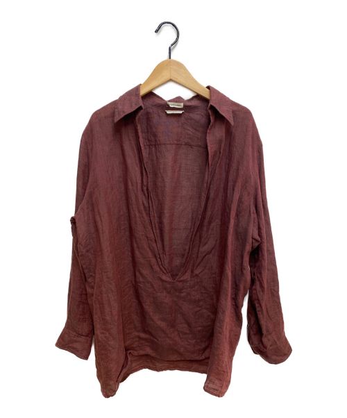 HERMES（エルメス）HERMES (エルメス) ヴァルーズシャツ ボルドー サイズ:38の古着・服飾アイテム