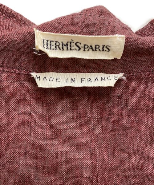 HERMES（エルメス）HERMES (エルメス) ヴァルーズシャツ ボルドー サイズ:38の古着・服飾アイテム