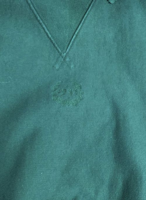 Maison Margiela（メゾンマルジェラ）Maison Margiela (メゾンマルジェラ) 21AW フロント刺繍プルオーバーパーカー グリーン サイズ:48の古着・服飾アイテム