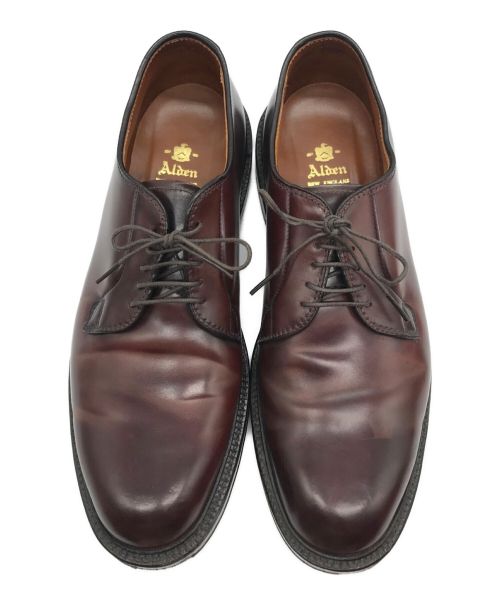 Alden（オールデン）Alden (オールデン) コードバンプレーントゥシューズ ブラウン サイズ:10 Dの古着・服飾アイテム