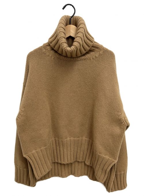 PRADA（プラダ）PRADA (プラダ) カシミヤタートルネックワイドニット キャメル サイズ:40の古着・服飾アイテム
