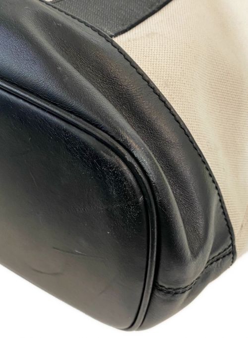 BALENCIAGA（バレンシアガ）BALENCIAGA (バレンシアガ) ロゴトートバッグ アイボリー×ブラック サイズ:-の古着・服飾アイテム