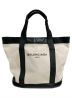 BALENCIAGA（バレンシアガ）の古着「ロゴトートバッグ」｜アイボリー×ブラック