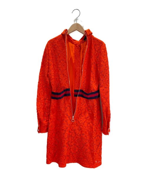 GUCCI（グッチ）GUCCI (グッチ) ウエストリボンレースシャツワンピース オレンジ サイズ:40の古着・服飾アイテム