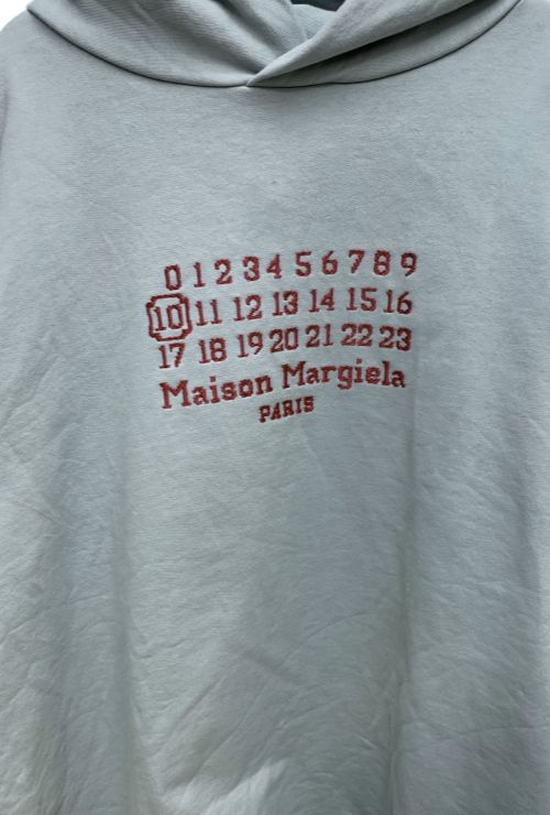 Maison Margiela（メゾンマルジェラ）Maison Margiela (メゾンマルジェラ) ロゴパーカー スカイブルー サイズ:48の古着・服飾アイテム