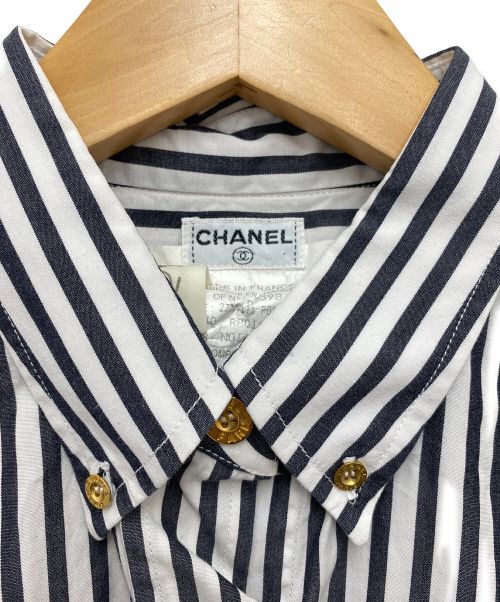 CHANEL（シャネル）CHANEL (シャネル) ヴィンテージストライプシャツ サイズ:40の古着・服飾アイテム