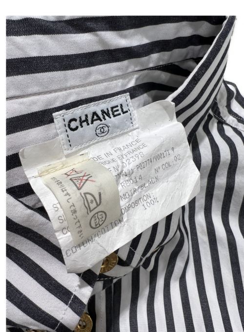 CHANEL（シャネル）CHANEL (シャネル) ヴィンテージストライプシャツ サイズ:40の古着・服飾アイテム