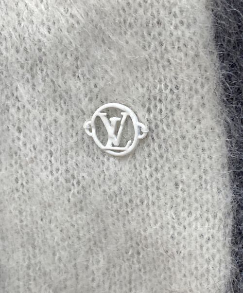 LOUIS VUITTON（ルイ ヴィトン）LOUIS VUITTON (ルイ ヴィトン) モヘア混星条旗ニット グレー×ホワイト サイズ:Ｓの古着・服飾アイテム