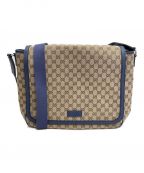 GUCCIグッチ）の古着「マザーズバッグ」｜ベージュ×ブルー