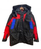 BURBERRYバーバリー）の古着「カラーブロックパデッドジャケット」｜ブラック