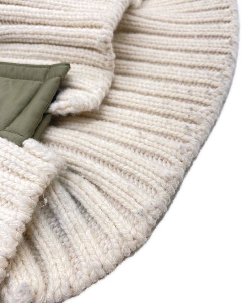 sacai（サカイ）sacai (サカイ) フリンジニットブルゾン ホワイト サイズ:1の古着・服飾アイテム