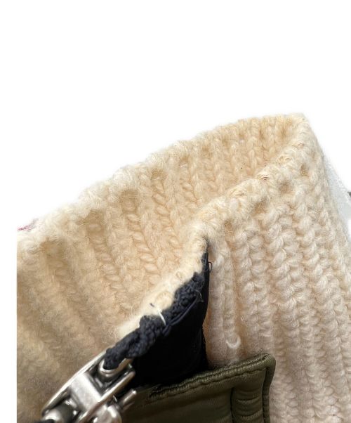 sacai（サカイ）sacai (サカイ) フリンジニットブルゾン ホワイト サイズ:1の古着・服飾アイテム